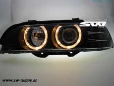 Angel Eye headlights BMW E39 95-00 LED indicator black