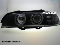 Angel Eye headlights BMW E39 95-00 LED indicator black