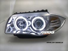 Angel Eye Scheinwerfer 1er BMW E87/E81/E82/E88 CCFL-Standlichtring chrom