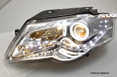 SW-Light Scheinwerfer VW Passat B6 3C 05-10 LED Standlicht / CCFL-Ring chrom