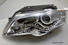 SW-Light Scheinwerfer VW Passat B6 3C 05-10 LED Standlicht / CCFL-Ring chrom