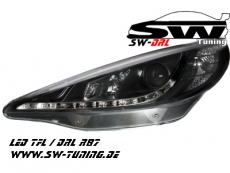 SW-DRL Scheinwerfer Peugeot 207 06-09 LED Tagfahrlicht R87 black
