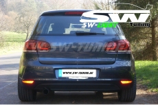 LED Rckleuchten R-Look fr VW Golf VI 08-12 red/crystal (Auch Serien LED)