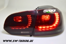 LED Rckleuchten R-Look fr VW Golf VI 08-12 red/smoke (Auch Serien LED)