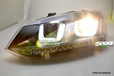 SW-Light headlights VW Polo V 6R 6C 10-17 LED U-Tube positionslight black