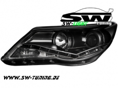 SW-Light Scheinwerfer VW Tiguan 5N 07-11 LED TFL-Optic black