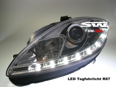 SW-DRL Scheinwerfer Seat Leon 1P1 09-13 LED Tagfahrlicht R87 chrom