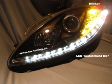 SW-DRL Scheinwerfer Seat Leon 1P1 09-13 LED Tagfahrlicht R87 black