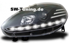 SW-DRL Scheinwerfer Fiat Punto Evo 10-13 LED Tagfahrlicht black