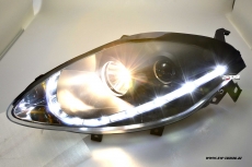 SW-DRL Scheinwerfer Fiat Bravo 198 07-13 LED Tagfahrlicht black