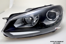 SW-DRL Scheinwerfer VW Golf 6 Typ 5K1 08-13 LED Tagfahrlicht black