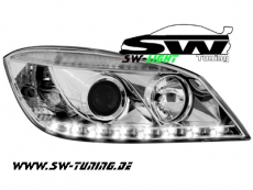 SW-Light Scheinwerfer fr MB C-Klasse W204/S204 07-11 LED Standlicht chrome