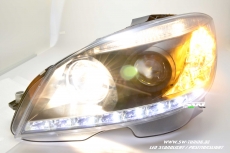 SW-Light Scheinwerfer fr MB C-Klasse W204/S204 07-11 LED Standlicht black