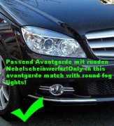 LED Tagfahrlicht C-Klasse W204 Avantgarde 07-11 fr runde NSW chrom