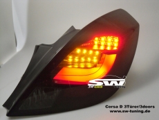 SW-Celis LED Rckleuchten Opel Corsa D 06-14 3Trer Black/Smoke Lightbar