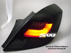 SW-Celis LED Rckleuchten Opel Corsa D 06-14 3Trer Black/Smoke Lightbar