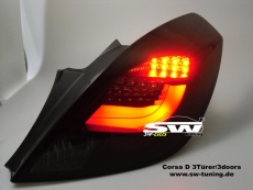 SW-Celis LED Rckleuchten Opel Corsa D 06-14 3Trer Black/Smoke Lightbar