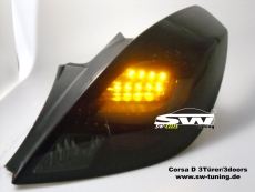 SW-Celis LED Rckleuchten Opel Corsa D 06-14 3Trer Black/Smoke Lightbar