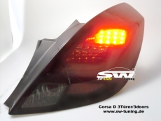 SW-Celis LED Rckleuchten Opel Corsa D 06-14 3Trer Black/Smoke Lightbar
