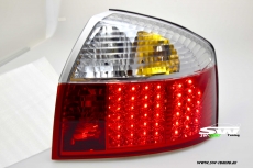 SW-Light LED Rckleuchten fr Audi A4 8E Limousine 01-04 in red/crystal
