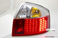SW-Light LED Rckleuchten fr Audi A4 8E Limousine 01-04 in red/crystal