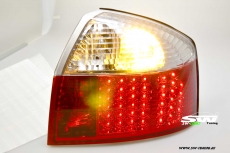 SW-Light LED Rckleuchten fr Audi A4 8E Limousine 01-04 in red/crystal