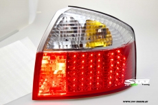 SW-Light LED Rckleuchten fr Audi A4 8E Limousine 01-04 in red/crystal