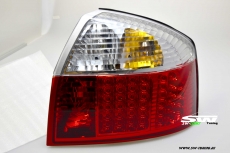 SW-Light LED Rckleuchten fr Audi A4 8E Limousine 01-04 in red/crystal