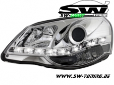 SW-Light Scheinwerfer VW Polo 9N3 05-09 LED Standlicht chrome