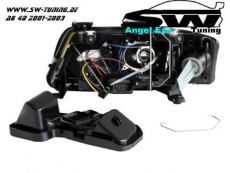 Angel Eye Scheinwerfer Audi A6 4B/5C 01-03 Standlichtringe black