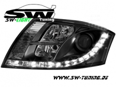SW-Light Scheinwerfer AUDI TT 8N 99-05 LED Tagfahrlicht-Optik bla
