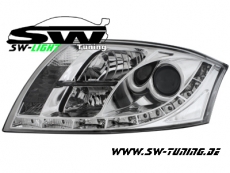 SW-Light Scheinwerfer AUDI TT 8N 99-05 LED Tagfahrlicht-Optik