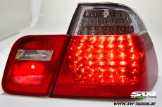 LED Rckleuchten fr 3er BMW E46 LCI Limo 02-04 red/crystal 4-teilig
