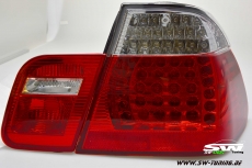 LED Rckleuchten fr 3er BMW E46 LCI Limo 02-04 red/crystal 4-teilig