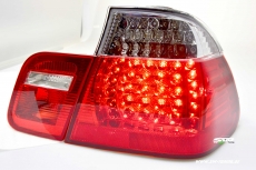 LED Rckleuchten fr BMW 3er E46 Lim 98-01 red/crystal 4-teilig