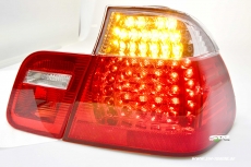LED Rckleuchten fr BMW 3er E46 Lim 98-01 red/crystal 4-teilig