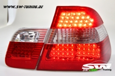 LED Rckleuchten BMW E46 Limo 98-01 red/crystal 4-teilig