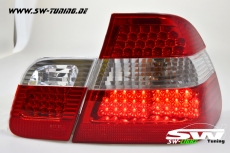 LED Rckleuchten BMW E46 Limo 98-01 red/crystal 4-teilig