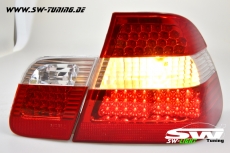 LED Rckleuchten BMW E46 Limo 98-01 red/crystal 4-teilig