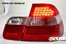 LED Rckleuchten BMW E46 Limo 98-01 red/crystal 4-teilig