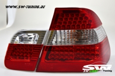 LED Rckleuchten BMW E46 Limo 98-01 red/crystal 4-teilig