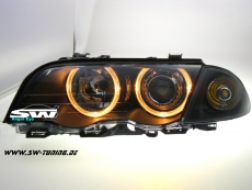 Angel Eye Scheinwerfer BMW 3er E46 Limo 98-01 black mit LWR