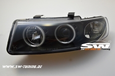 Angel Eye Scheinwerfer Seat Leon 1M / Toldeo 99-05 CCFL Standlichtringe Black