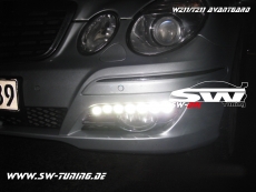 LED Tagfahrlicht fr Mercedes E-Klasse W211 Avantgarde 06-09 chrome mit NSW