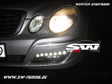 LED Tagfahrlicht fr Mercedes E-Klasse W211 Avantgarde 06-09 chrome mit NSW