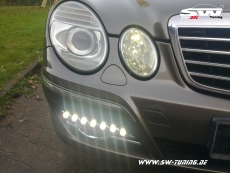 LED Tagfahrlicht fr Mercedes E-Klasse W211 Avantgarde 06-09 chrome mit NSW