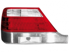 LED Rckleuchten fr Mercedes Benz W140 S-Klasse 92-98 red/crystal