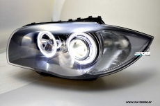 Angel Eye Scheinwerfer 1er BMW E87 E88 E81 E82 04-11 High LED Standlichtringe black