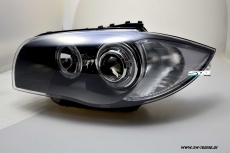 Angel Eye Scheinwerfer 1er BMW E87 E88 E81 E82 04-11 High LED Standlichtringe black