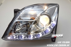 SW-DRL Scheinwerfer Opel Vectra C 02-05 LED Tagfahrlicht chrome